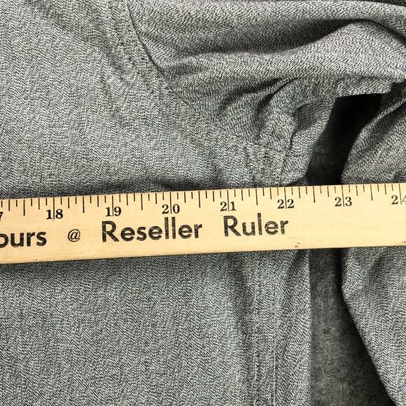 Rock & Republic Mens Shirt Large Gray Button Up Long Sleeve Front Zipper Cotton - Picture 10 of 12